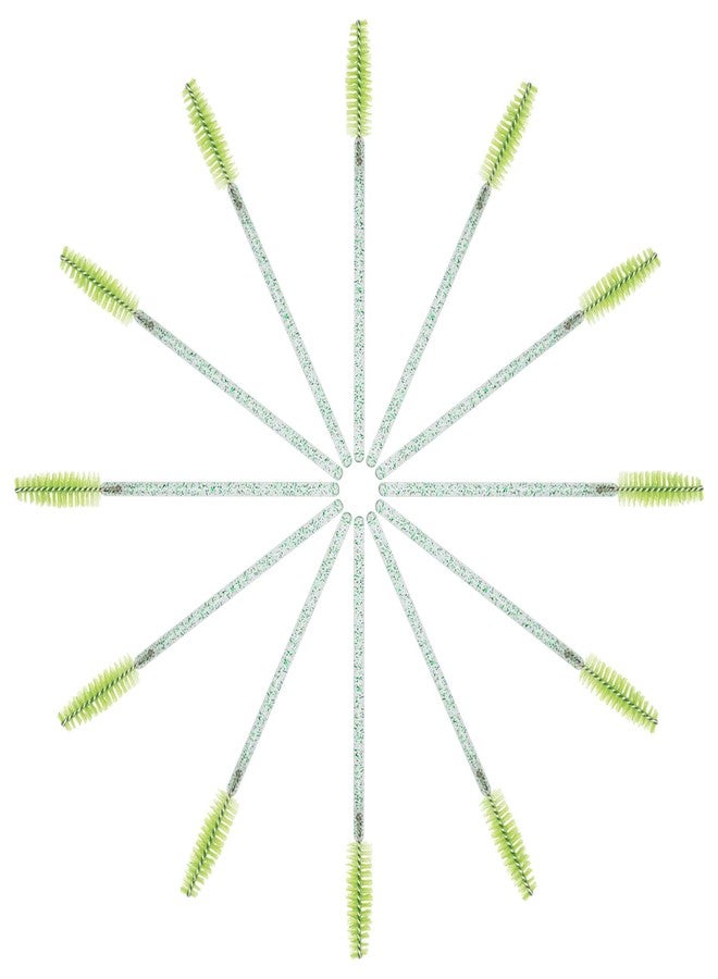 tifanso 200PCS Spoolie Eyelash Brush - Disposable Mascara Brush Wand for Lashes, Eyebrow Eyelash Extension Supplies (Green) - Image 2